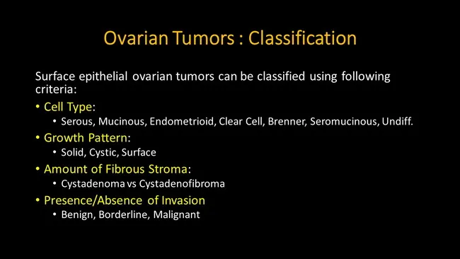 Surface Epithelial Ovarian Tumors : Classification